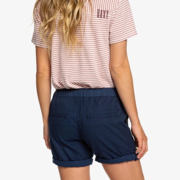 Roxy Navy Love At Two Beach Relaxed Shorts XS - Picture 2 of 4